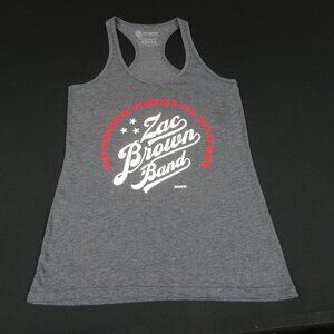 ZAC BROWN BAND MAY FREEDOM FOREVER FLY BLUE GRAY WOMEN TANK TOP MEDIUM SHIRT L37